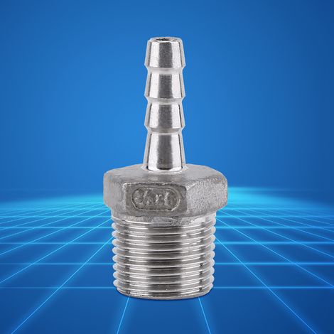 Raccord adaptateur mâle BSP 3/8" x 6mm, connecteur tuyau barbelé en laiton, filetage mâle, embout tube pour flexible, raccord rapide, 1 pièce, usage plomberie et irrigation. (1/2)