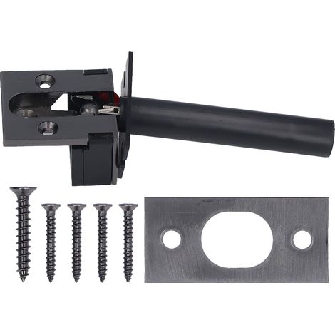 Verrou de porte en alliage de zinc dissimulé, loquet de chaîne antivol noir pour maison et hôtel (1/5)