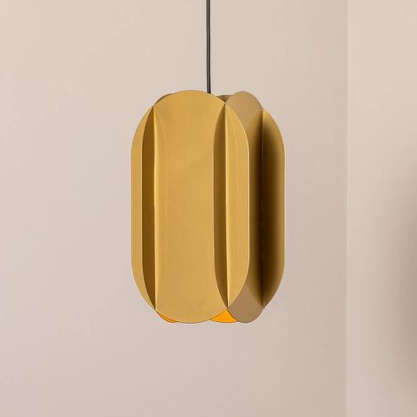 [GEBRAUCHT] B-Ware Opviq Hängeleuchte Pendelleuchte Corner Gold Metall Lampe Leuchte E27