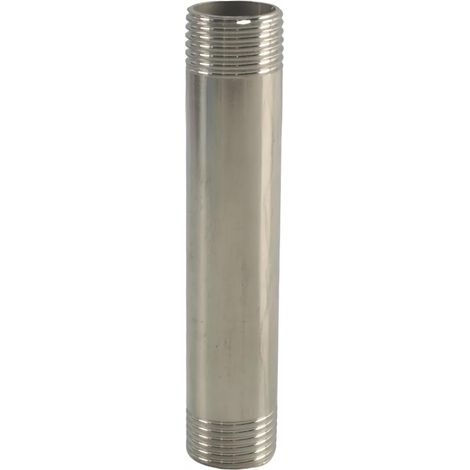 Raccord fileté double mâle en acier inoxydable antirouille pour conduites d'eau et de gaz (1,27 cm, 10 cm) (1/5)