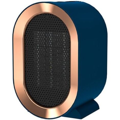 1200W Petit radiateur soufflant mobile en céramique Economie d'énergieRafraîchisseur pour salle de bain et bureauChauffage portable avec filtre à air - Bleu,-- (1/3)