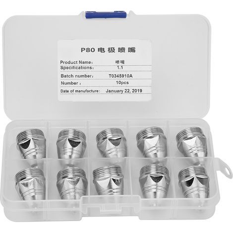 10 Stück P-80 Plasmaschneiddüsen (1,1 mm) - Schneidverbrauchsmaterialien (1/5)