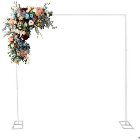 Structure de support pour arc de mariage,décoration en métal de 2,4x2,4m,arc à ballons en métal,cadre métallique pour arc de mariage (1/5)