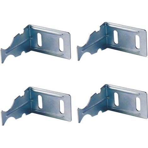 Lot de 4 supports réversible à visser pour radiateur en aluminium - dimension 83x80x48 mm - Ram