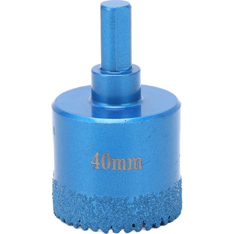 Ortviai Foret à couronne diamanté en acier à haut carbone, 40 mm, bleu, pour carrelage, céramique et marbre (1/5)