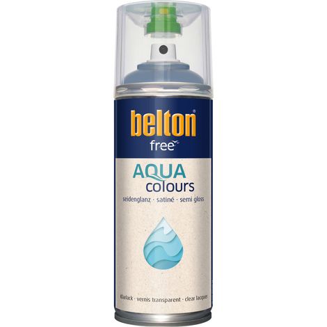 belton free Lackspray AQUAcolours 400 ml Klarlack seidenglanz Sprühlacke (1/3)