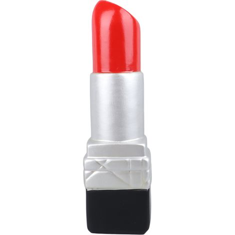 Vase créatif en forme de rouge à lèvres, résine réaliste exquise, décoration argentée pour librairie café (1/5)