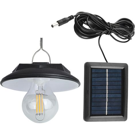 Lampe Solaire Pour Abri - Suspension Intérieure/extérieure  Lampes À Détecteur De Mouvement D'intérieur  Suspendues Lampe Solaire Extérieur Intérieur Avec Télécommande Pour Terrasse Clôture Garage