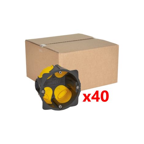 Legrand - u00c9cobatibox - LOT de 40 Bou00eetes d'encastrement 1 poste - BBC - Profondeur 40mm - D.67mm - Ru00e9f : 080021Lx40 (1/3)