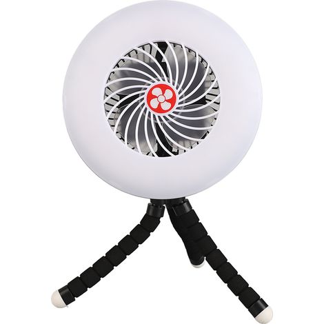 Tragbare Solar-Ventilatorleuchte mit 1200-mAh-Akku, solarbetriebene Zeltleuchte zum Bergsteigen und für Stromausfälle (1/5)