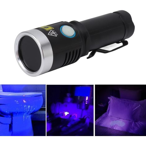 Lampe torche UV 20W 365nm, rechargeable, lumière noire, détecteur d'urine d'animaux, adhésif sec durci à la résine, scorpion, pêche, minéral. (1/5)