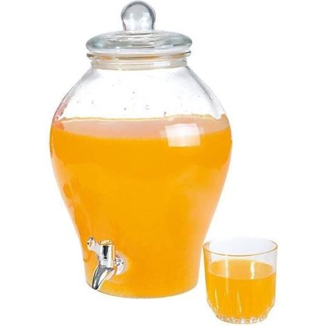 Orion Getränkespender aus klarem Glas 6,5 Liter