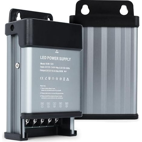 Transformer 220V 12V LED Transfo 100W Waterproof Power Supply LED Transfo 220V AC to 12V 8.3A Driver Constant Voltage Waterproof Adapter Low Voltage Converter (1/5)