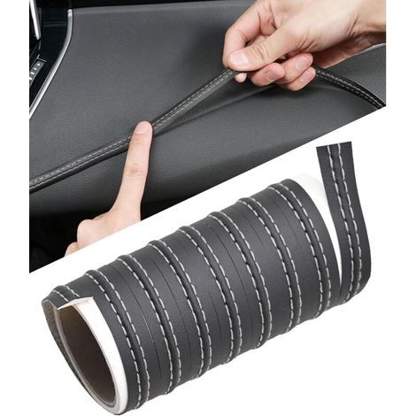 Decorative Lines for Car Interior, Car Decoration Strip, Car Interior Trim, Suitable for Car Dashboard, Doors, Side Panels, Mirrors (Beige) (1/5)