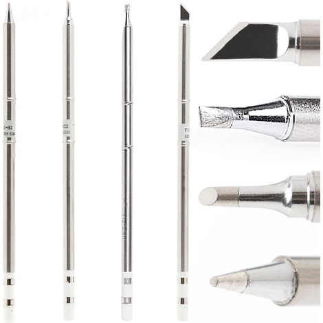 Set mit 4 T12-Lötspitzen mit Heizelement für OSS TEAM YIHUA SUGON JBC V2 Lötkolben