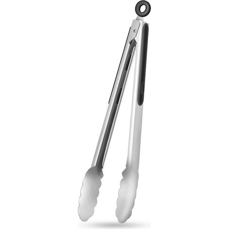 griller Pinces de cuisine Pinces universelles en acier inoxydable avec silicone pour griller, cuire, faire cuire au four et servir (1/5)