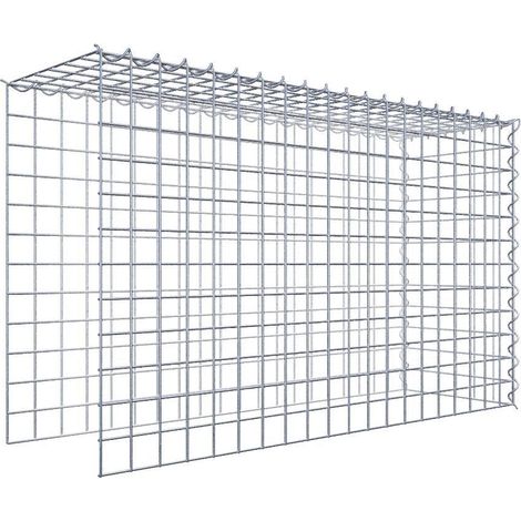 Gabiondeco - Gabion - Element de prolongation en hauteur et en longueur 100 cm x 60 cm x 30 cm (L x H x P). maille 5 x 5 cm. Spirale. Attention il manque deux grill... (1/5)