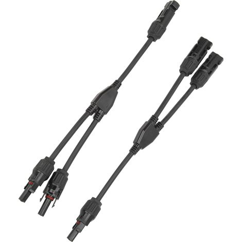 Hztyyier Connecteurs Solaires à Branche en Y, Kit D'adaptateur 2 à 1, étanche IP67, Résistance aux, Coque PPO, Installation Facile, Connecteur Mâle Femelle (1/5)