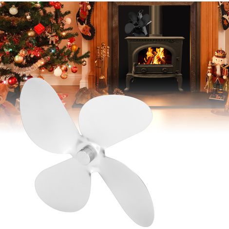 Pales de ventilateur pour cheminée, pales de ventilateur à 4 pales en alliage d'aluminium, accessoires, pales de ventilateur en alliage d'aluminium argenté (1/5)