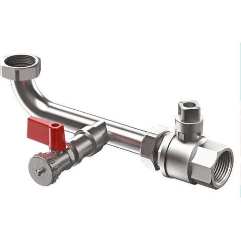 Reflex Gruppo di collegamento AG 1", con valvola di intercettazione e scarico di sicurezza, 100 °C, 10 bar, 9119204