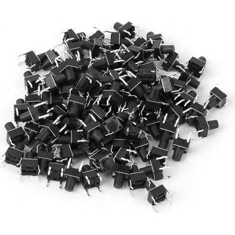 100 pièces interrupteur à bouton-poussoir tactile momentané Mini Micro interrupteur tactile accessoire 6x6x8mm (1/5)