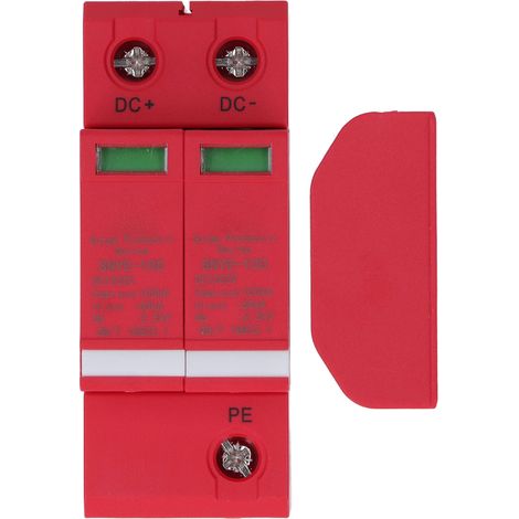 2P Parafoudre 100kA DC1000V Protection contre les Surtensions pour Coffret de Distribution Électrique (1/5)