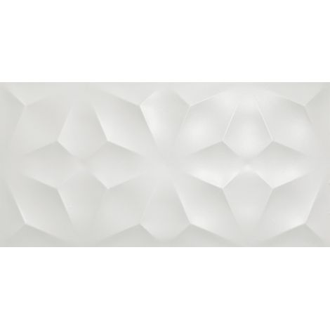 Carrelage 3D Blanc Gem 80x40x1 cm Mat Cavaro - Mur intérieur (vendu par carton de 1,28 m²) - RO'MA CARRELAGE