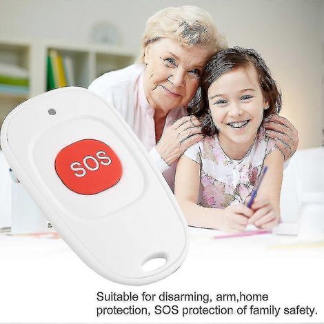 Alarme d'urgence SOS portable, étanche et sans fil avec télécommande, pour la défense du domicile (1/5)