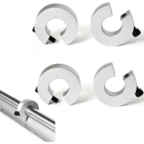 Satz mit 4 SBR SBR20 Linearführungsanschlägen – Befestigungsring für SBR20 Linearführung – 20 mm – Für SBR20 Linearführung – CNC-Teile – Wellenbegrenzungswerkzeug – Befestigungsring aus Aluminiumlegie