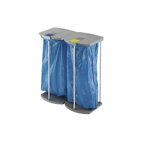 Hailo  Supporto per sacchi rifiuti con 250 sacchi blu per la