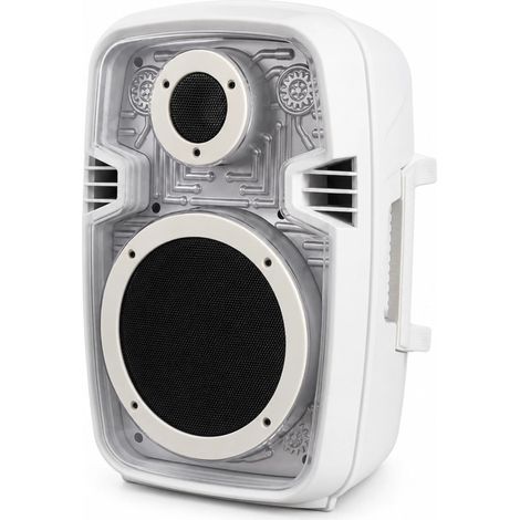 Cassa Bluetooth Portatile RGB 100W USB AUX TF MIC TWS Bianca bianca