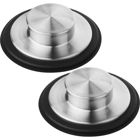 Sollbry Bouchon pour Canalisation D'évier de Cuisine en Acier Inoxydable,2 Pièces Couvercle Anti-colmatage pour Évier de Cuisine de Taille Standard de 8cm (1/5)
