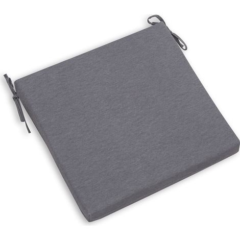 Cojín para Silla Chillvert Gandía Cuadrado 38x38x4,5 cm Gris Desenfundable (1/5)