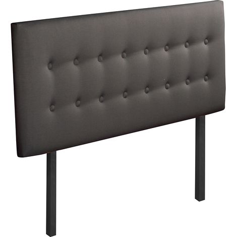 BELLECOUR LITERIE Tête de lit capitonnée MARGOT 140x110 cm Coloris Gris anthracite (1/5)