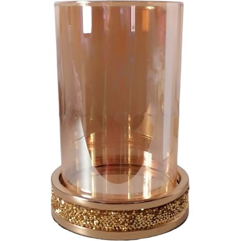 Portacandela decorazioni centrotavola candela di natale addobbi natalizi oro tavola arredo moderno particolare casa negozi - MISURA: piccolo (1/4)
