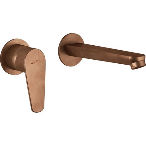 Miscelatore lavabo a muro oro rosa Como di Gedy (1/2)