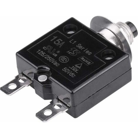 Disjoncteur à bouton poussoir 50Vdc15A Ikodm (1/5)