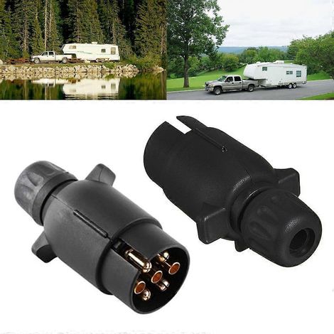 Adaptateur de prise de remorque à 7 broches pour voiture européenne standard 12 V (1/4)