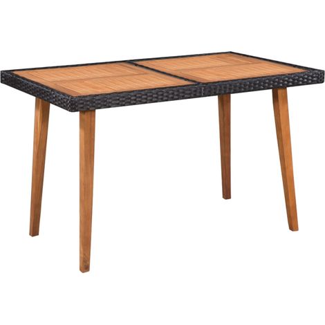 Ensemble à manger d'extérieur 5 pcs,Salon de jardin Résine tressée Noir marron CFW75526 (1/5)