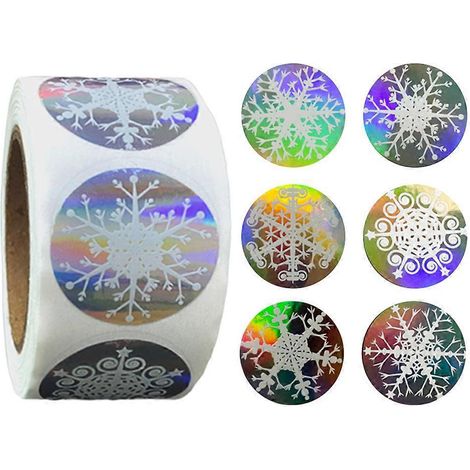 Autocollants Créatifs Design Flocons de Neige pour Arbre de Noël et Décoration Nouvel An (1/4)