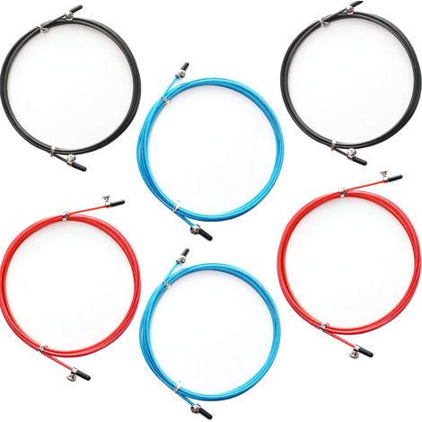 Câble de rechange pour corde à sauter rapide, 6 fils en acier inoxydable pour cordes à sauter haute vitesse. (1/5)