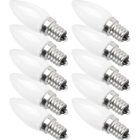 10er-Packung E12-LED-Lampen (1,5 W, warmweiß), geeignet für Kronleuchter, Decken- und Wandleuchten. Stromversorgung: 110 V Wechselstrom. (1/5)
