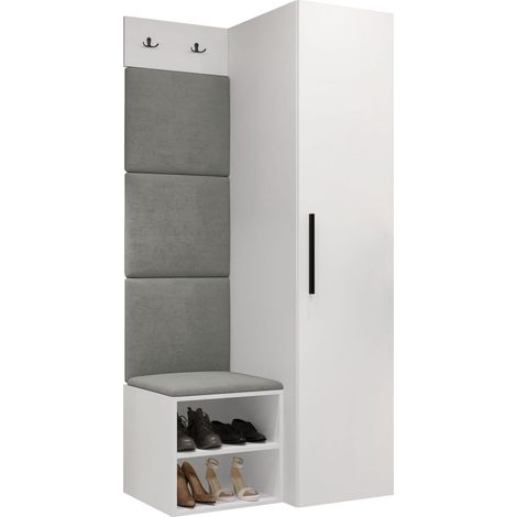 Conjunto para recibidor Nitos III, Polo 894, 191x82x50cm, Tapiz, Aglomerado laminado, Montada en la pared, Colocada (1/5)