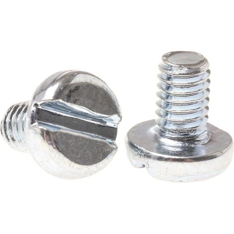 Vis à métaux RS PRO M4 à tête Cylindrique fendue en Acier, 6mm ( Prix pour Sachet de 100 )