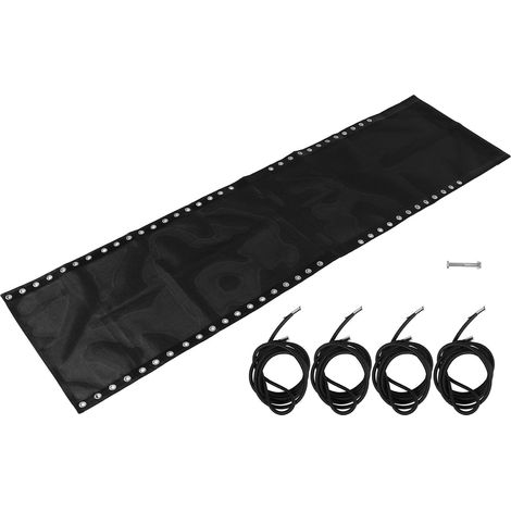 Kit de Réparation pour Tissu de Fauteuil Inclinable Noir en Tissu Nylon et Métal Solide et Facile à Remplacer pour Chaise Longue D (1/4)