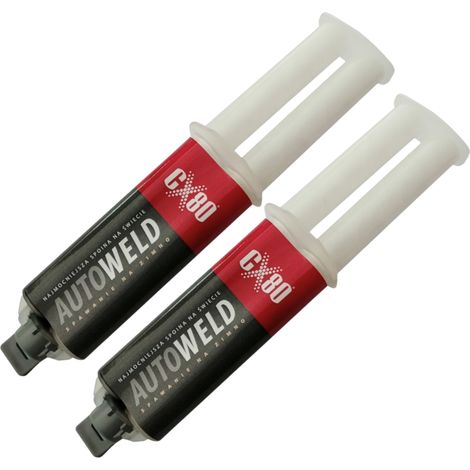 CX80 AUTO WELD durcisseur de colle époxy pour soudage à froid en seringue x2