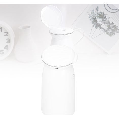 Humidificateur de voiture blanc 350 ml, portable, alimenté par USB, avec veilleuse et miroir humidificateur. (1/5)