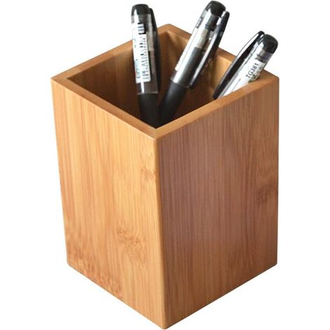 Umweltfreundliche Aufbewahrungsbox aus Bambus für den Schreibtisch, großes Fassungsvermögen, multifunktionales Aufbewahrungsset, geeignet für Büro oder Zuhause.