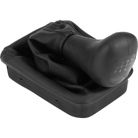 Levier de vitesse en cuir pour Mercedes Classe C W202 (1993-2001), CLK W208 (1997-2003), Classe E W210 (1995-2003) - Pommeau de changement de vitesse noir, style ballon, manuel (1/5)
