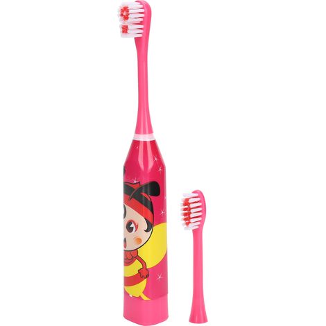 Brosse à dents électrique pour enfants, motif dessin animé adorable, pour une hygiène bucco-dentaire optimale (rouge) (1/5)